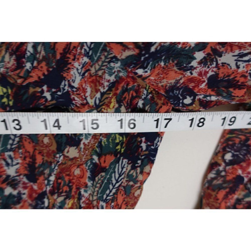 Aqua Luxe Puff-Sleeve Feather Print Dress - Picture 8 of 10